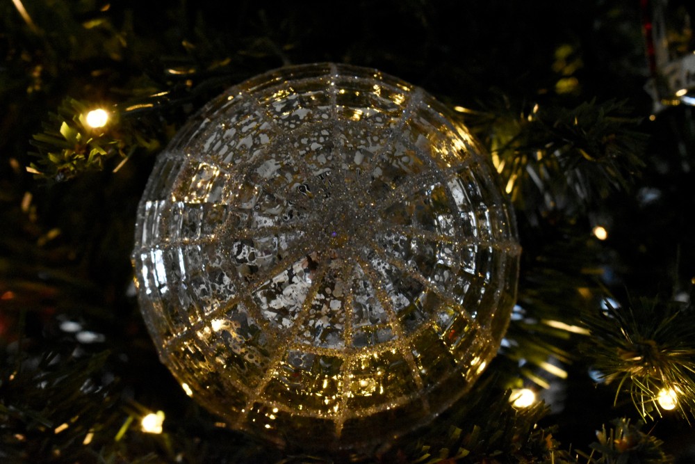 Christmas spiderweb decoration