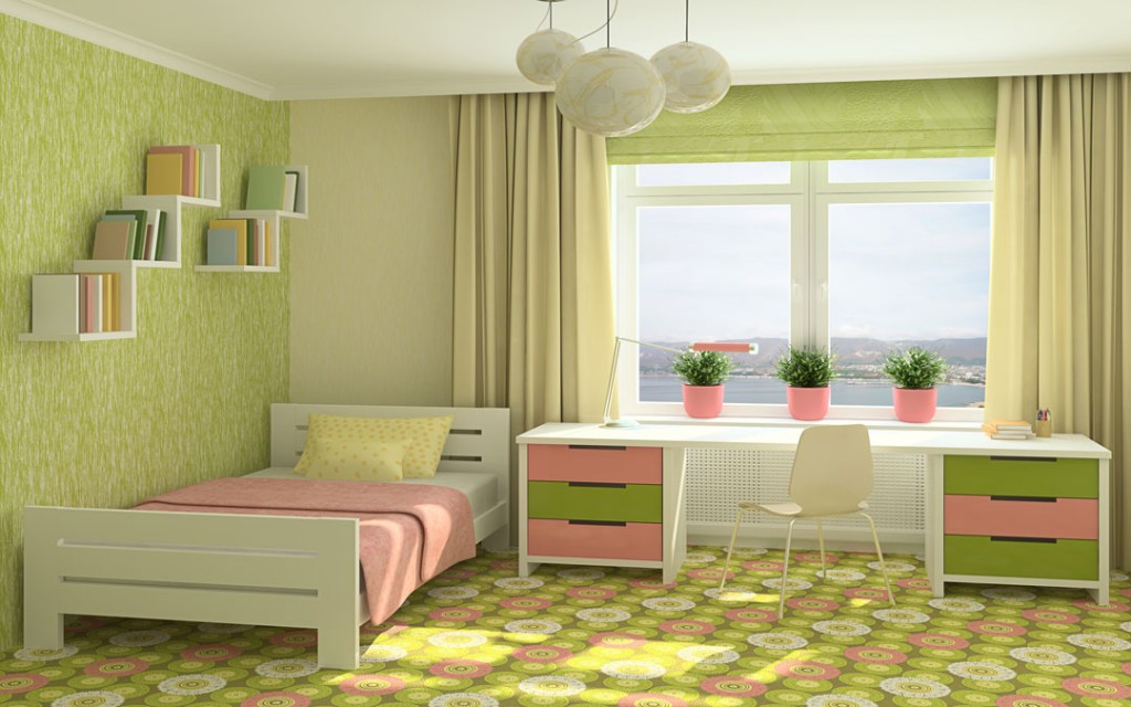 yellow color bedroom