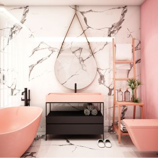 Pink bathroom