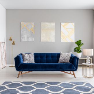  elegant navy blue sofa 
