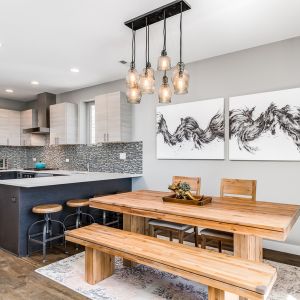 Butcher Block Style Kitchen Island Design 