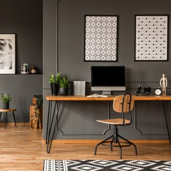 Work from Home Station in Living Room