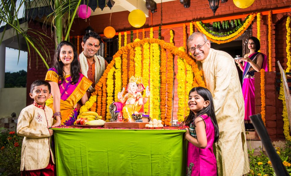 Ganpati Decoration at Home