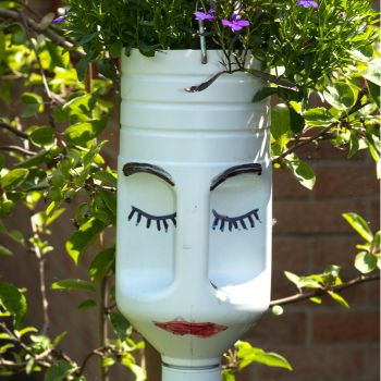 Plastic Bottle Flower Pot 