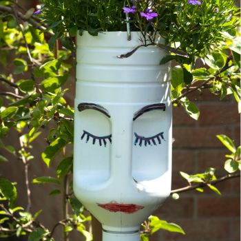 Plastic Bottle Flower Pot