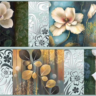There are multiple floral options to choose from for your floor tiles design for the living room.