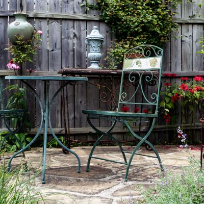 Vintage patio terrace decoration