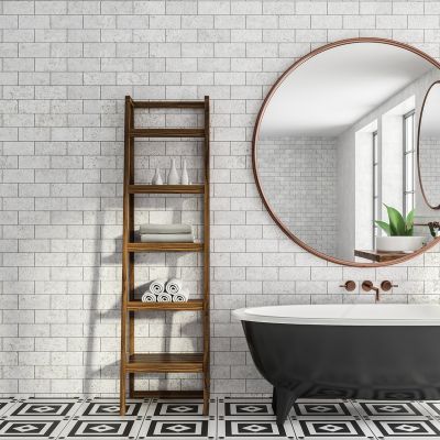 Black And White Bathroom Floor Tile Ideas