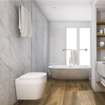 Wood Tile, Floor Bathroom Ideas