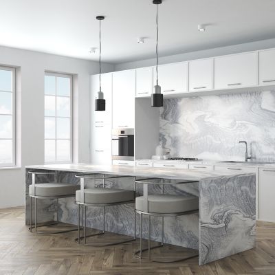 Kitchen Side Marble Design