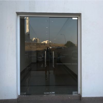 Main Door Attached Window Glass Design