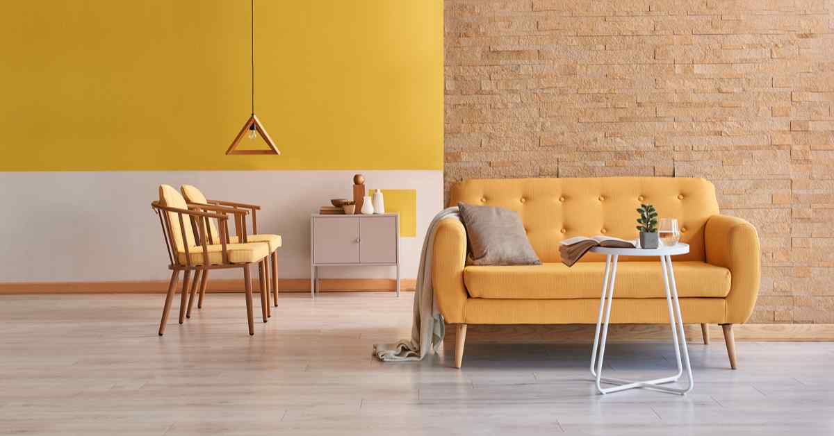 Yellow colour combinations for a wall