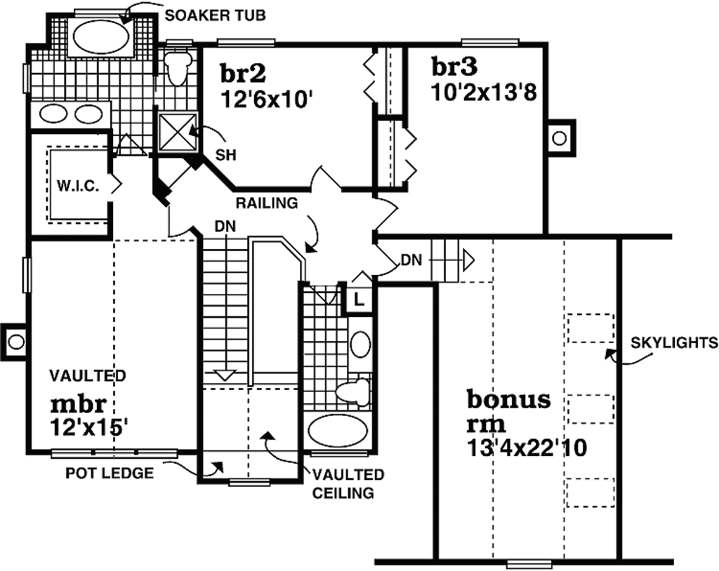 Simple Farmhouse Design With Wraparound Porch - Floor Plan For Main Area