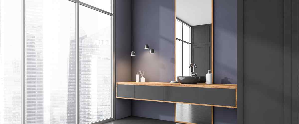 A Long Mirror To Improve The Appearance Of Your Compact Bathroom