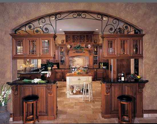 Kitchen Room Entrance Design With Elaborate Arch