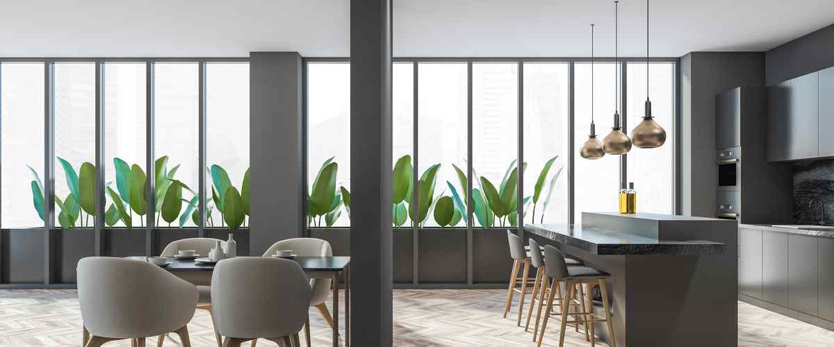 An open space makes the combined rooms easier to clean and maintain over a long period