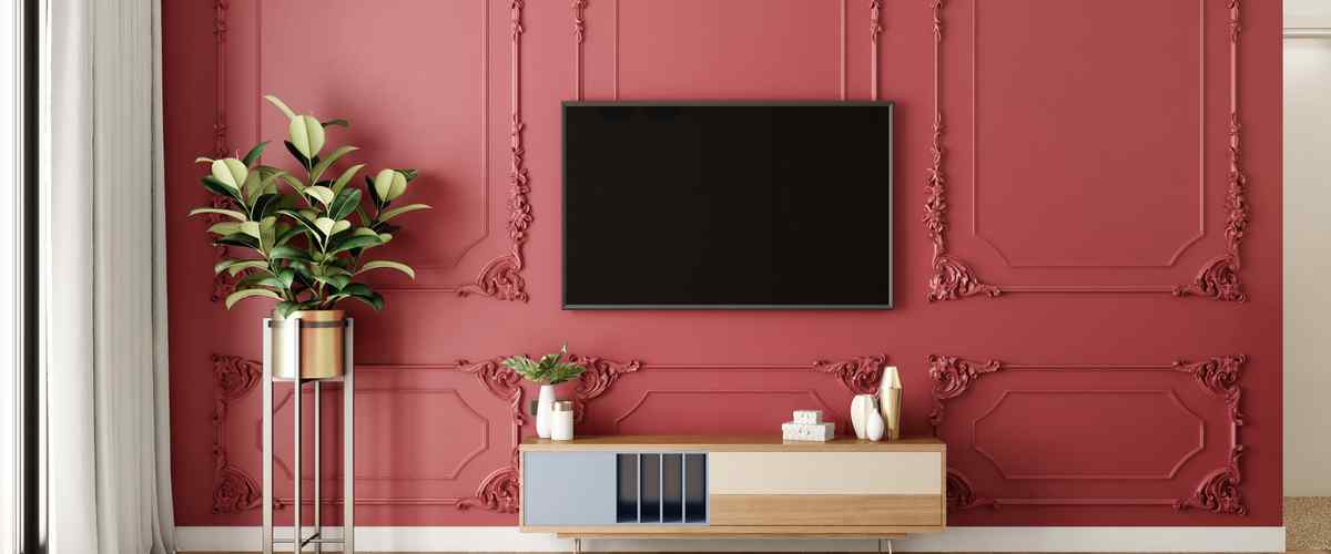 Home Interior With Armchair And Tv Cabinet On Empty Marble Wall Background  Stock Photo  Download Image Now  iStock