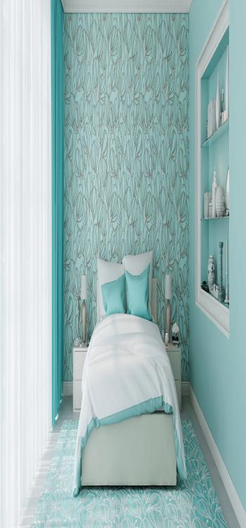 For an aquatic cool look, you can’t go wrong with white and aquamarine