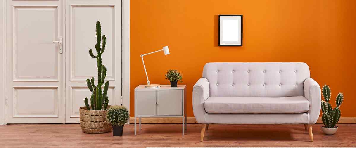 Orange Two Colour Combinations for Bedroom Walls