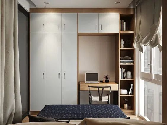 Display Shelves in Modern Bedroom Cabinet Designs
