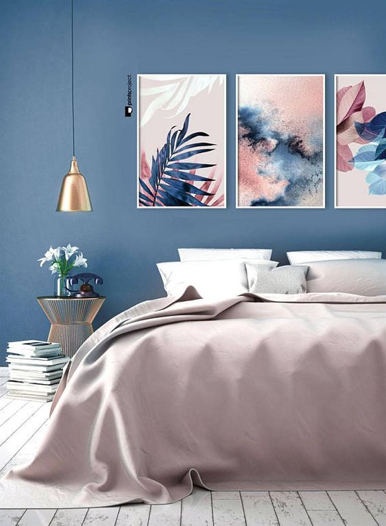  Use A Combination of Midnight Blue and Blush Pink in Your Design