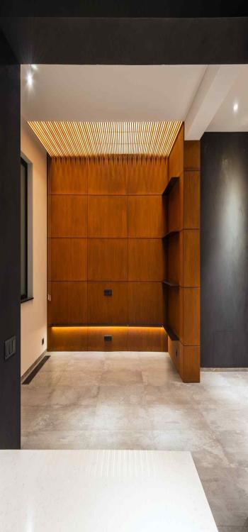 Horizontal Fashion wooden ceiling design for bedroom
