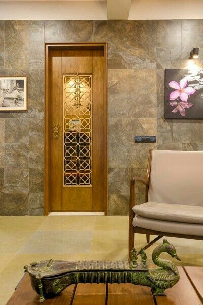 Design of a Modern Wood And Jali Door