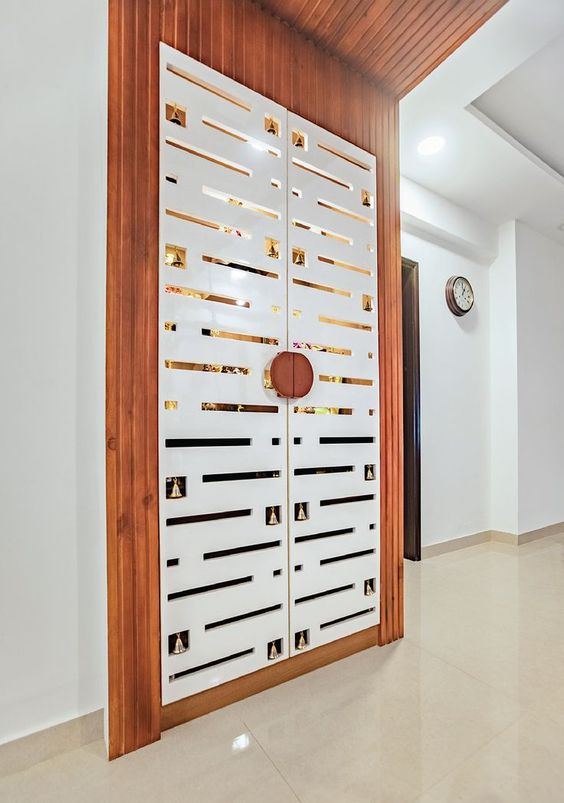 Guide To Various Puja Room Door Designs With Glass