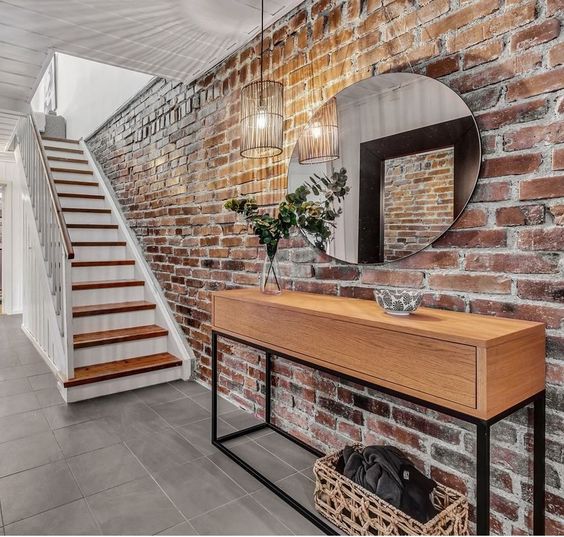 Enjoy the rawness of just naturally exposed bricks