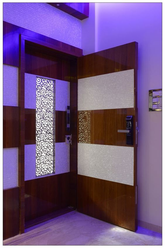  Main Door Designs with Laminated Wooden Panels