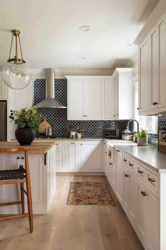 Tiles can mimic the look of natural wood for a rustic feel