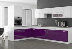 L-Shaped PVC Design For Kitchen Cabinet