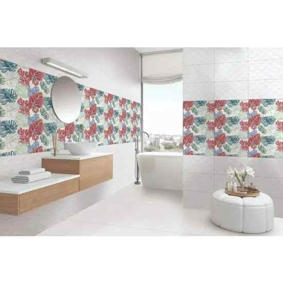 Wall Tiles Featuring Colourful Leaves