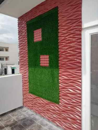 Wall Tiles in Brick Red with 3D Designing