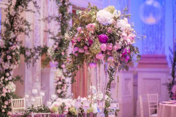 Flowers add a delicate elegance to your party decor. 