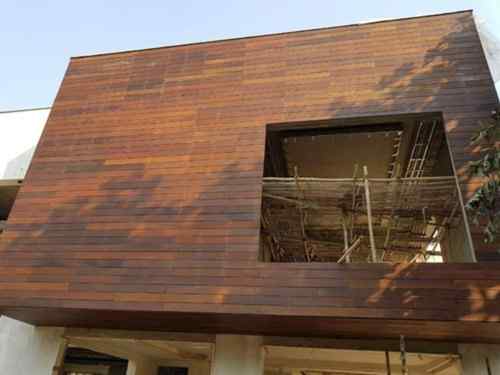 Modern House Elevation Tiles with a Wood Effect