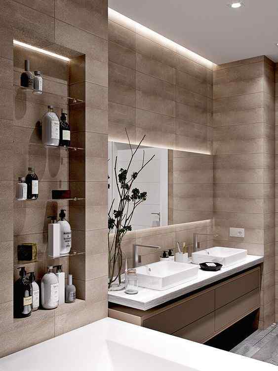 Recessed Bathroom Shelves Design Ideas