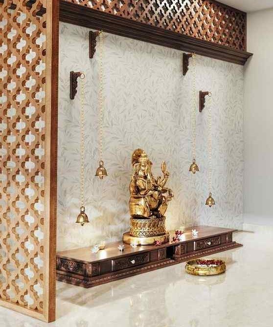 How to do decoration of temple in home in simple steps
