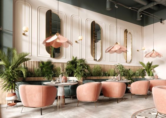 Nature-Inspired cafe Interior Design
