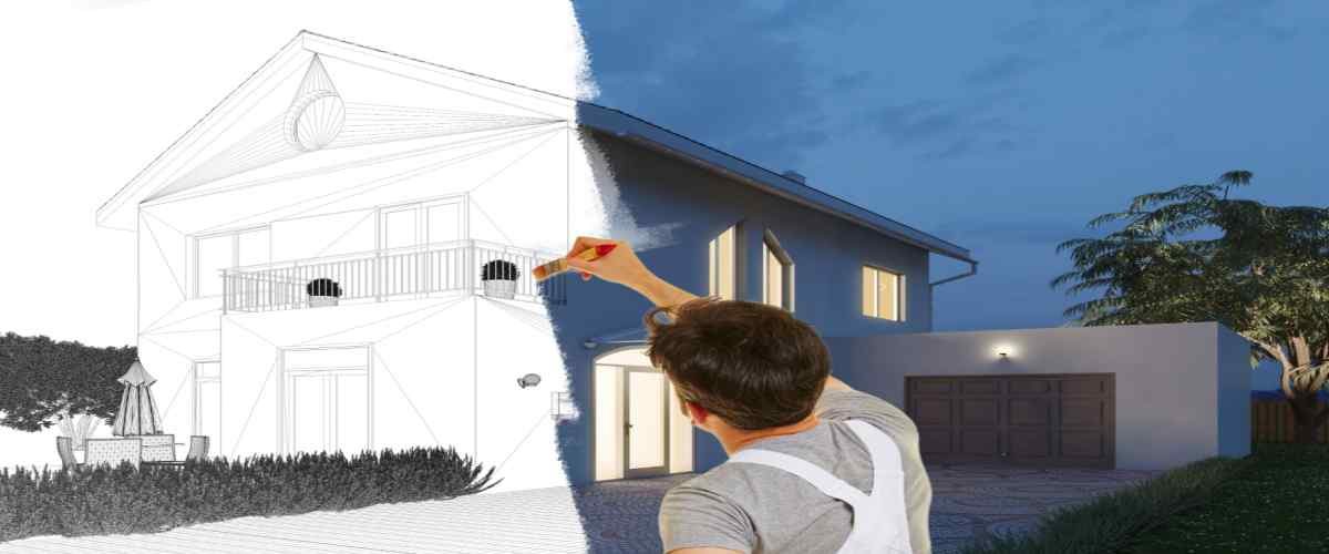 Painting the exterior of a house 