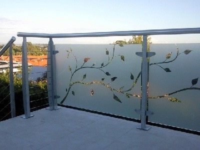  frosted Glass Railing 