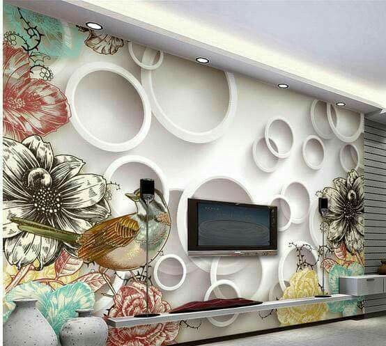 Readymade 3D PVC Wallpaper, Size: 57 Sq Ft/roll