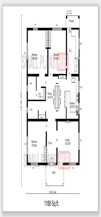 Floor plan Black and White architectural plan of a house Layout of the  apartment with the