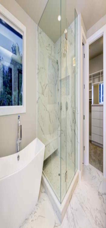 White Marble Shower