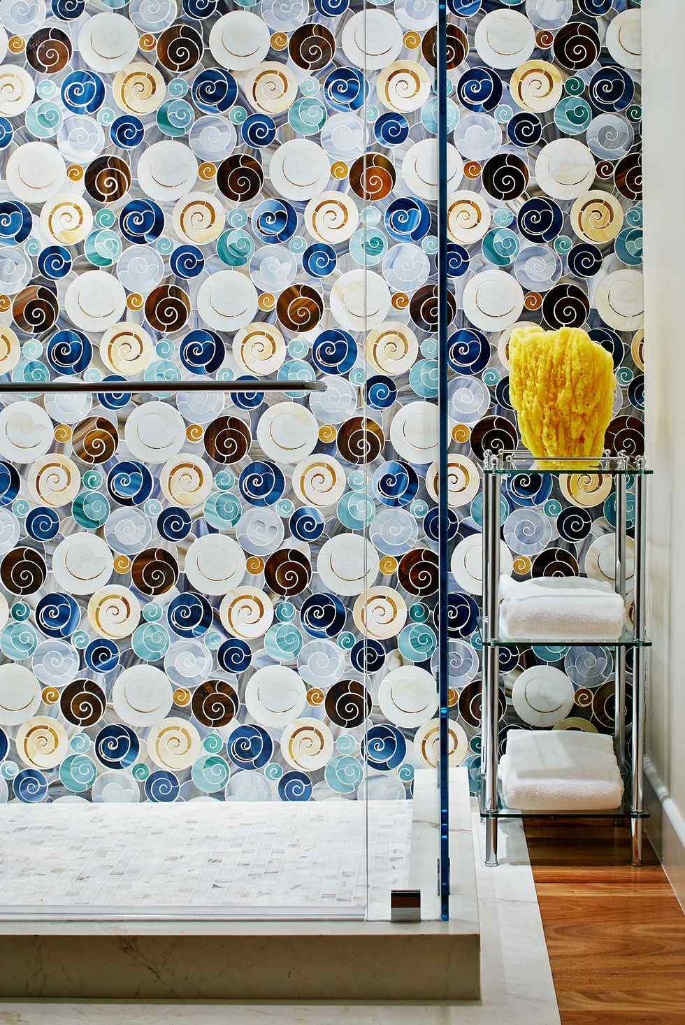 Blue Bathroom Tiles Design 