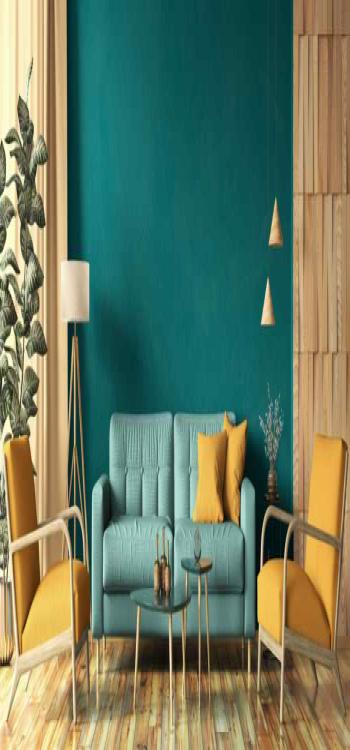 (Citrine Yellow and Turquoise furniture colour paint)