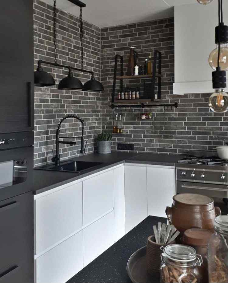 black and white kitchen design