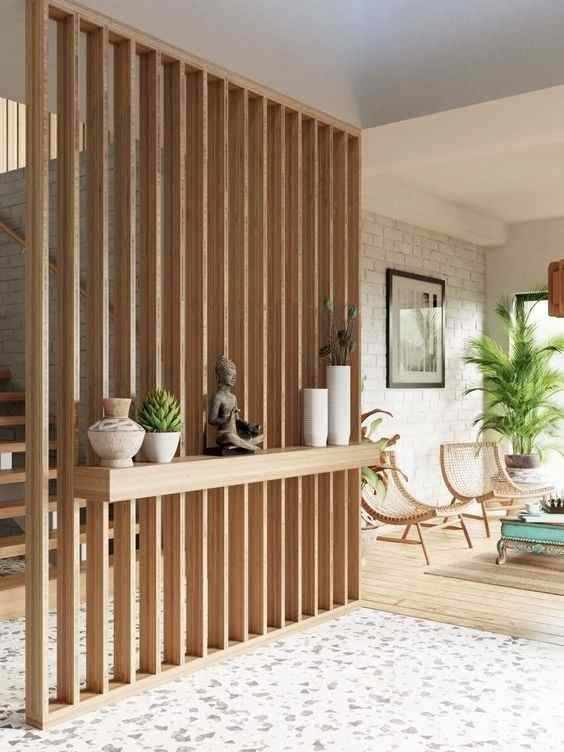 Wooden Partition Walls for Living Room