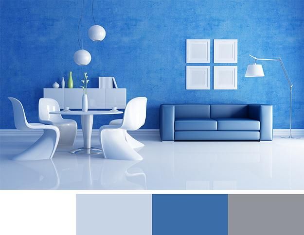 Blue Colour Wall Paint Design