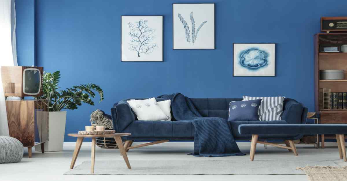 Blue Colour Wall Paint Design
